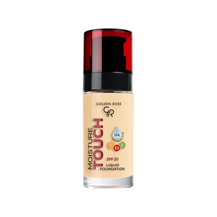 Golden-Rose-Moisture-Touch-Liquid-Foundation-No.-103 کرم پودر گلدن رز مدل Moisture Touch Liquid شماره 103